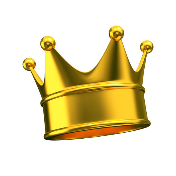 istock Royal golden crown isolated. Rich or win concept. 3d rendering 2183339638