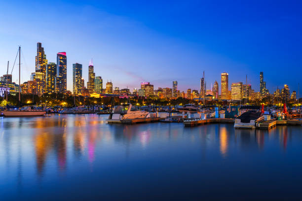 istock Chicago Illinois at Night City Skyline Reflected in Water 2183341122