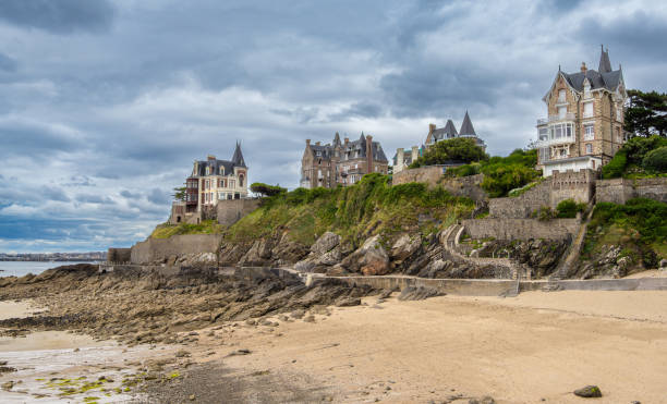istock Historic Buildings on Rocky Coastline in Brittany 2183345561
