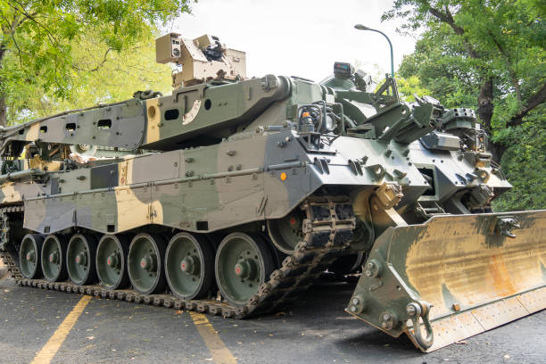 istock German-made Buffel camouflage armored technical rescue tank 2183353165