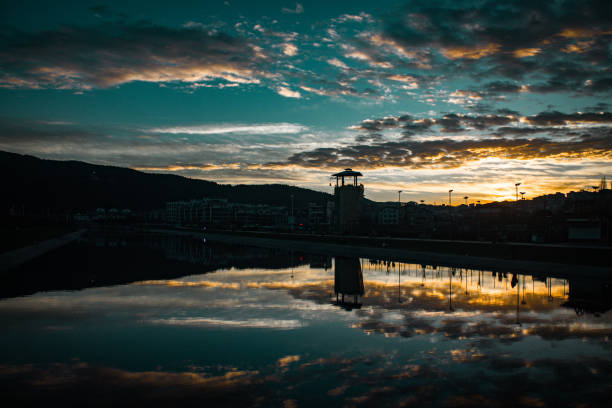 reflection of the sky in the water