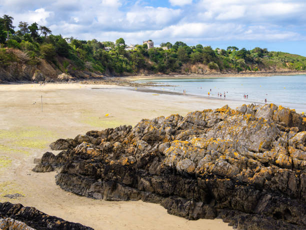 istock Beach in Binic, Brittany, with Rocky Foreground 2183364133