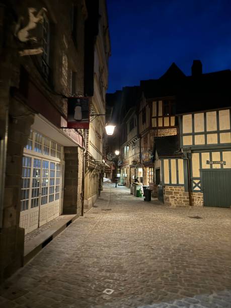 istock Nighttime Street View of Mt. St-Michel 2183369367