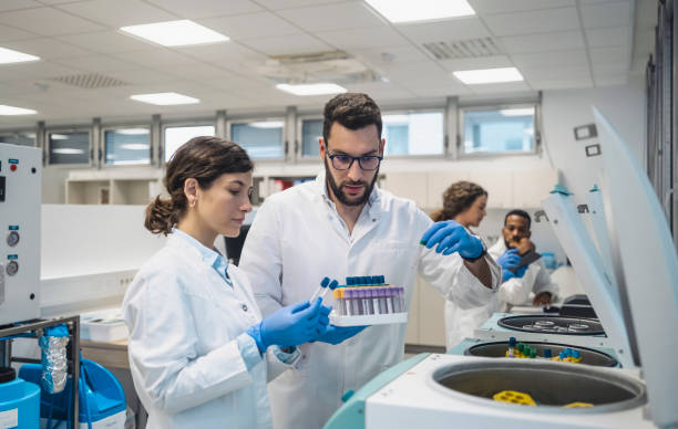 istock Female and Male Lab Technicians in Analysis 2183371529