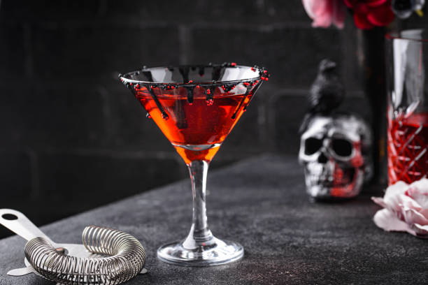 istock Spooky red Halloween monster cocktail 2183372251