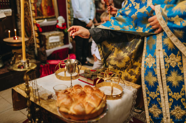 Orthodox Christianity concept. Wedding ritual