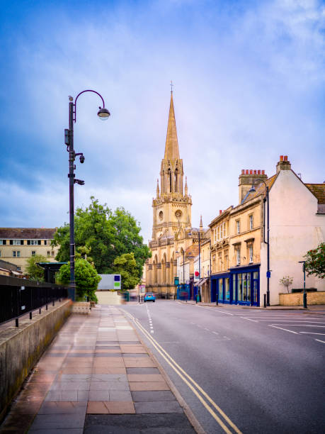 istock Church by the road in Quiet town. 2183375051
