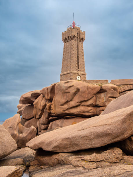 istock Lighthouse of Ploumanach, Brittany, Pink granite coast 2183377753