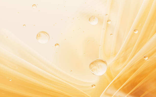 istock Golden abstract spheres, golden molecules with glass background, 3d rendering. 2183379705