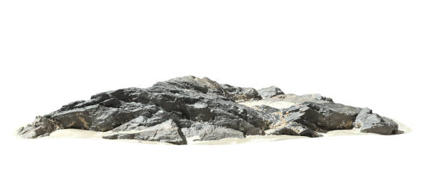 istock Reef rock beaches on sand seascape white backgrounds 3d render 2183393156