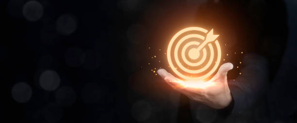 istock Businessman holding target icon represent business growth and Vision, target Plans and Business Strategies and Competitive Advantage, Banking and Finance, Goal Achievement The path to success. 2183393693