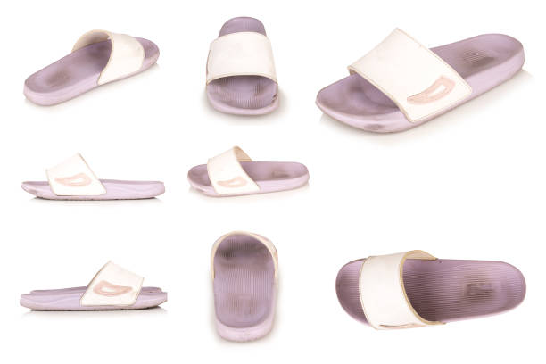 sandals color purple isolated on white background.