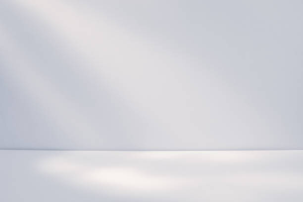 istock Soft natural light casting gentle shadows on a minimalist white background in a serene indoor space 2183407712