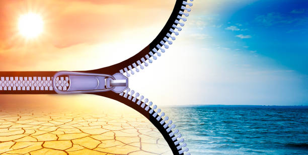 istock Zip fastener opens a desert landscape to water 2183413400