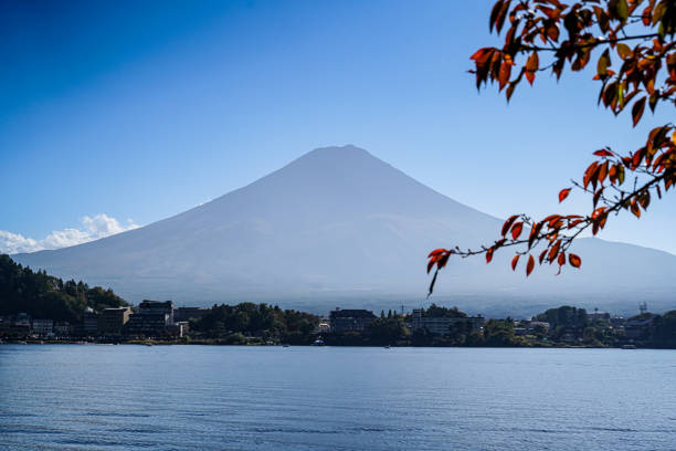 the atmosphere of fuji mountain with dramatic tone
