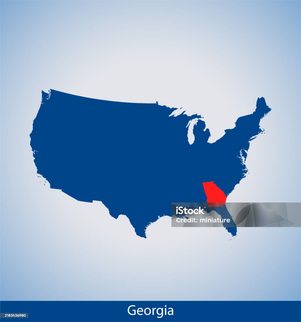Visual Georgia Map Georgia Map Stock Illustration - Download Image Now - Abstract ...