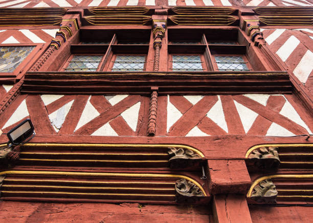 istock Intricate Historic Building Facade in Red and White 2183451471