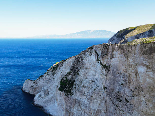 Beautiful big cliff on the greek island Zakynthos
