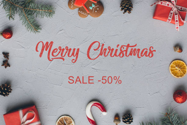istock Board with post Merry Christmas sale. 2183466254