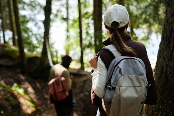 Female Tourist with Backpack