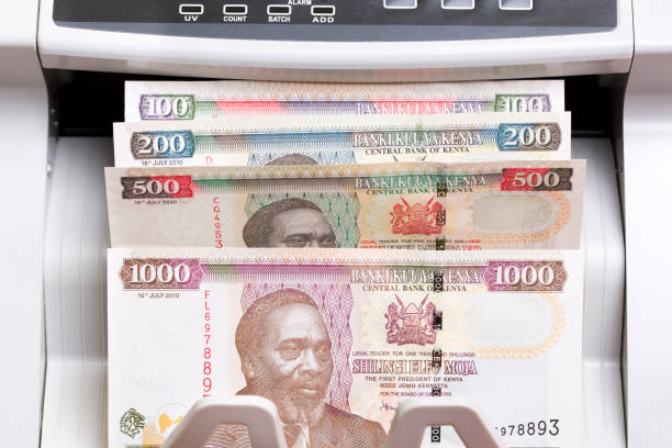 istock Kenyan shilling in the counting machine 2183474622