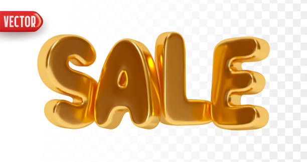 istock Sale 3d gold text. Sale golden letter isolated on background. vector illustration 2183475498