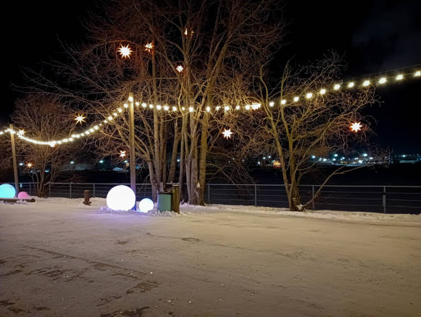 Christmas decorations on the street