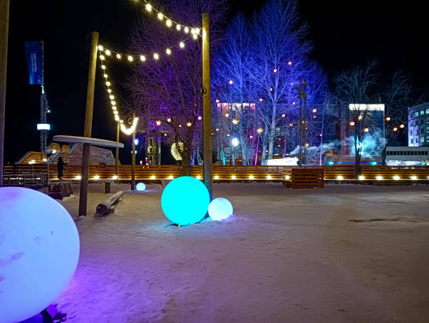 istock Christmas decorations on the street 2183475794
