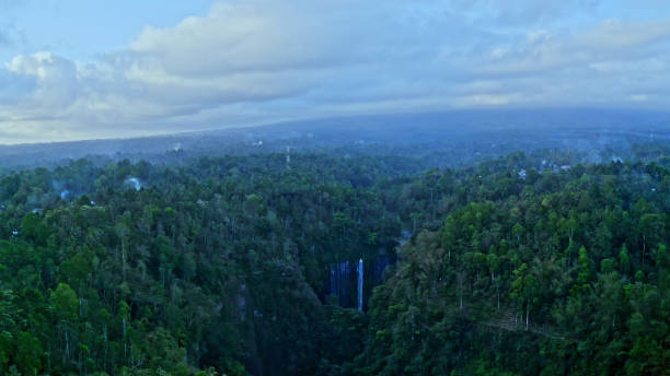Sewu Waterfall,Bali, Java Island,Indonesia.Including islands.Mount Semeru.