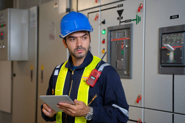 istock Engineer is working on the basement of high rise building. 2183481441