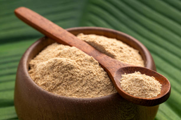 istock Maca root or Peruvian ginseng in the bowl and spoon - Lepidium meyenii 2183488456