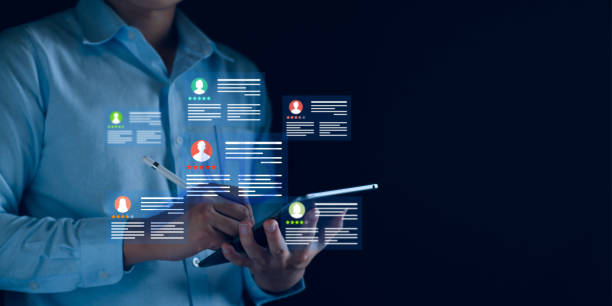 istock Human Resources. Manager looking candidate profile, effective management and recruitment of HR, effective organizational structure, training, employment, practice. Internet Human resource management. 2183490807