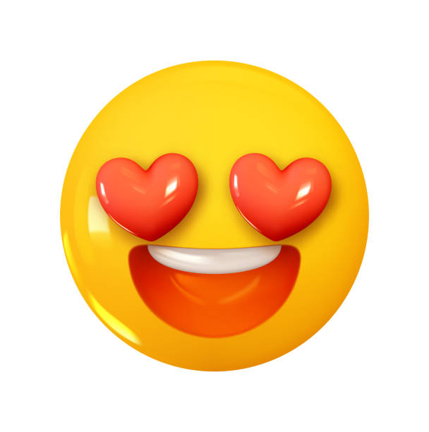 istock Smiling Face with Heart Eyes Emoji. Emotion 3d cartoon icon. Yellow round emoticon. Vector illustration 2183492317