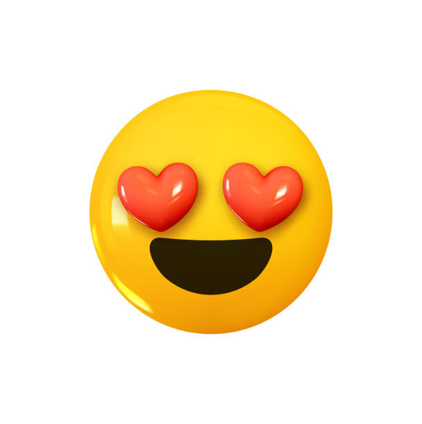 istock Smiling Face with Heart Eyes Emoji. Emotion 3d cartoon icon. Yellow round emoticon. Vector illustration 2183492405