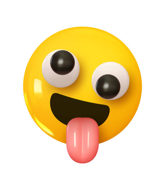 istock Zany Stupid Face Emoji. Emotion 3d cartoon icon. Yellow round emoticon. Vector illustration 2183493633