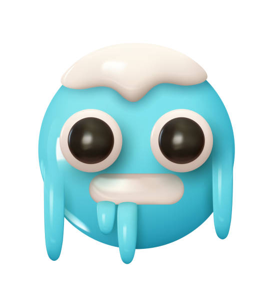 istock Cold Face Emoji. Emotion 3d cartoon icon. Blue round emoticon. Vector illustration 2183493948