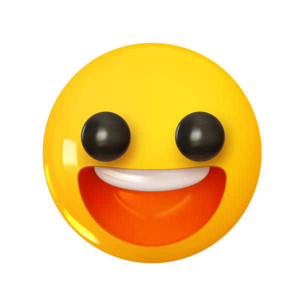 istock Emoji Face mouth wide open laughing. Emotion 3d cartoon icon. Yellow round emoticon. Vector illustration 2183494219