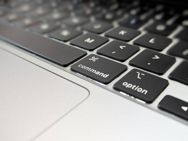 istock Modern laptop keyboard close up shot. 2183495182