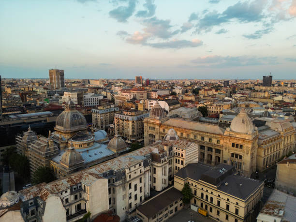 istock View of city Bucharest, Romania at night 2183498609