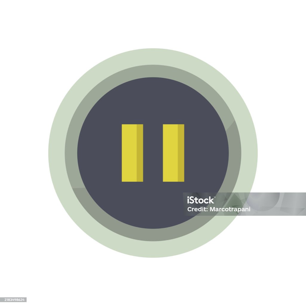 Pause Button Stock Illustration - Download Image Now - Circle ...