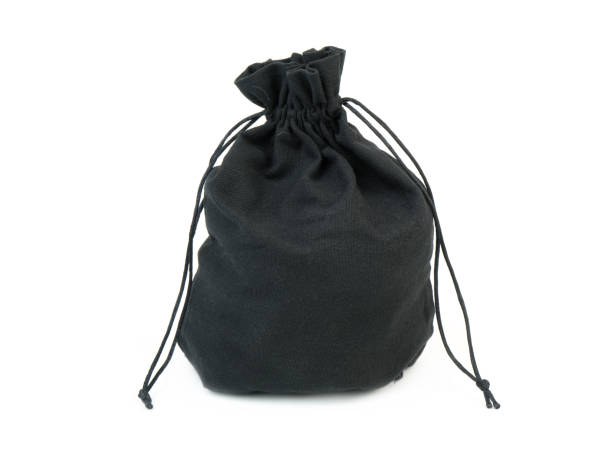 istock Black closed sack with rope isolated on white 2183500025