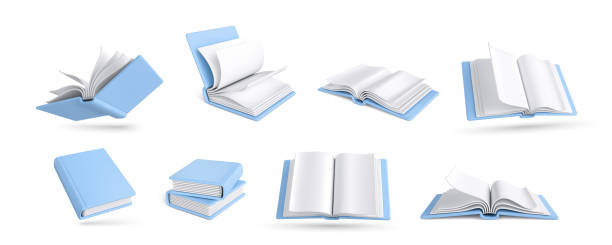 istock Set of 3d realistic books isolated on white background. 3D book icons. Vector illustration 2183501901