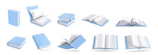 istock Set of 3d realistic books isolated on white background. 3D book icons. Vector illustration 2183502085