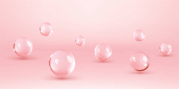 istock Cosmetic skincare product background. Abstract background with dynamic 3d spheres. Vector illustration of glossy balls. Horizontal banner or poster 2183502161