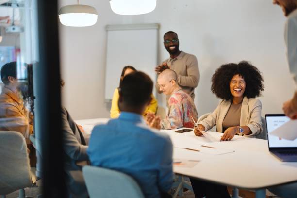 istock Modern people attending a business meeting 2183505037