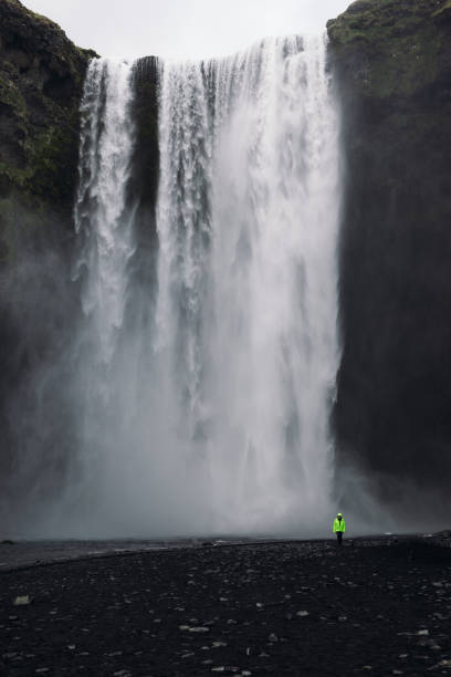 istock Traveller Admiring Unbelievable Landscape with Waterfall View 2183511871