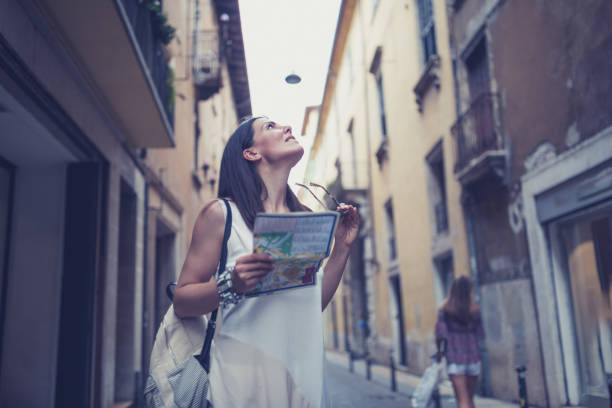 istock Traveler Exploring Historic Urban Street 2183522071