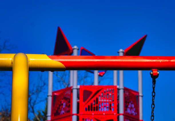 A tubular ride on a playground