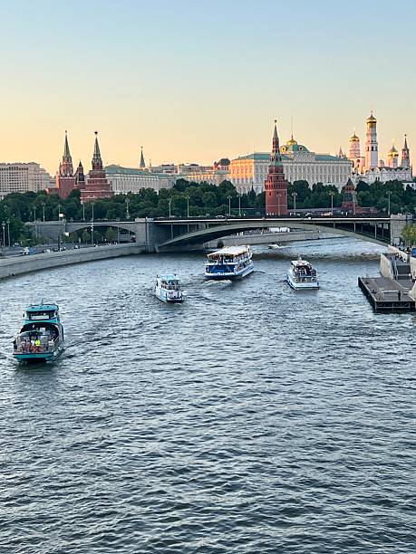 istock Tour boat on Moscva River, Moscow, Russia 2183533656