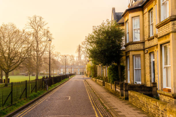 istock Row of red brick terraced houses 2183545788